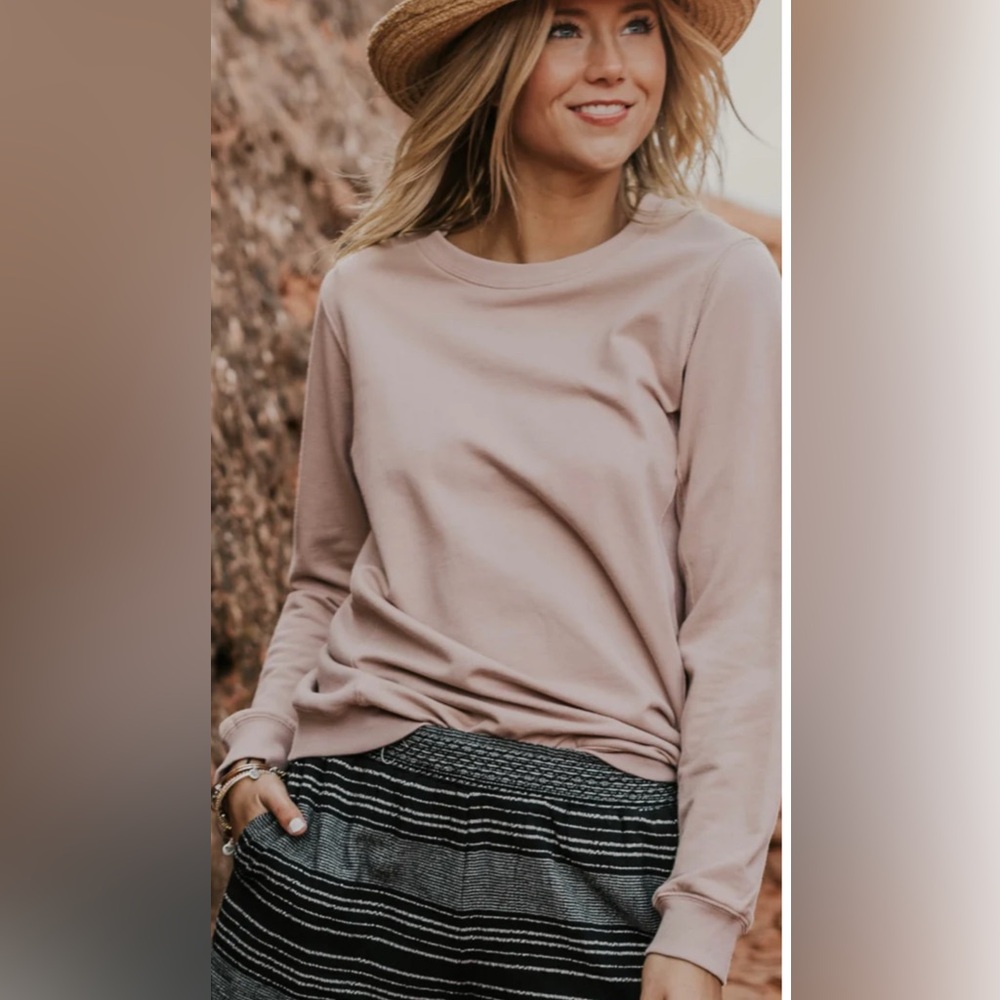 Roolee blush colored sweatshirt bought